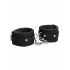 Comfortable Plush Leather Handcuffs - Black