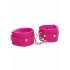 Comfortable Plush Leather Handcuffs in Pink