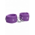 Ouch! Plush Leather Handcuffs - Purple