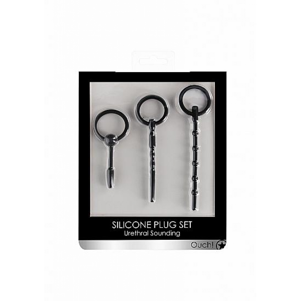 Urethral Sounding Plug Set in Black