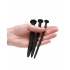 Silicone Screw Plug Set for Urethral Sounding - Black