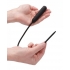 Extra Long Silicone Vibrating Bullet Plug for Urethral Sounding - Black