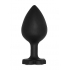 Extra Large Lucky Diamond Butt Plug - Black