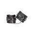 Bonded Leather Hand or Ankle Cuffs with Adjustable Straps - Black