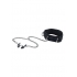 Black & White Collar with Nipple Clamps - BDSM Accessory