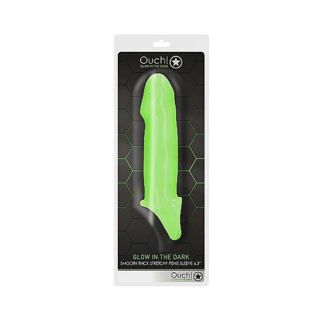 Glow Smooth Thick Stretchy Penis Sleeve - Glow In The Dark