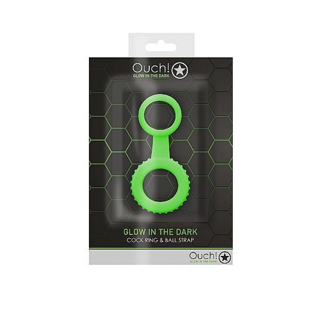 Glow Cock Ring & Ball Strap - Ignite Excitement in the Dark