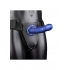 Ouch! Twisted Hollow Strap-On - 8 Inch - Metallic Blue