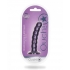 Ouch! Beaded Silicone G-spot Dildo - 5 In Metallic Purple