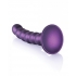 Ouch! Beaded Silicone G-spot Dildo - 5 In Metallic Purple