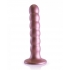 Ouch! Beaded Silicone G-Spot Dildo - 5 Inches, Rose Gold Pink