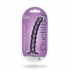 Ouch! Beaded Silicone G-spot Dildo - 6.5 Inches - Metallic Purple