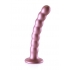 Ouch! Beaded Silicone G-Spot Dildo 6.5 in Rose Gold