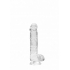 Realcock Crystal Clear Dildo W/ Ball 6in