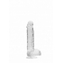 Realcock Crystal Clear Dildo W/ Ball 6in