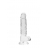 Realcock Crystal Clear Dildo with Balls - 7 inches