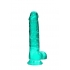 Realrock 8in Realistic Dildo - Turquoise Green