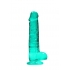 Realrock 8in Realistic Dildo - Turquoise Green