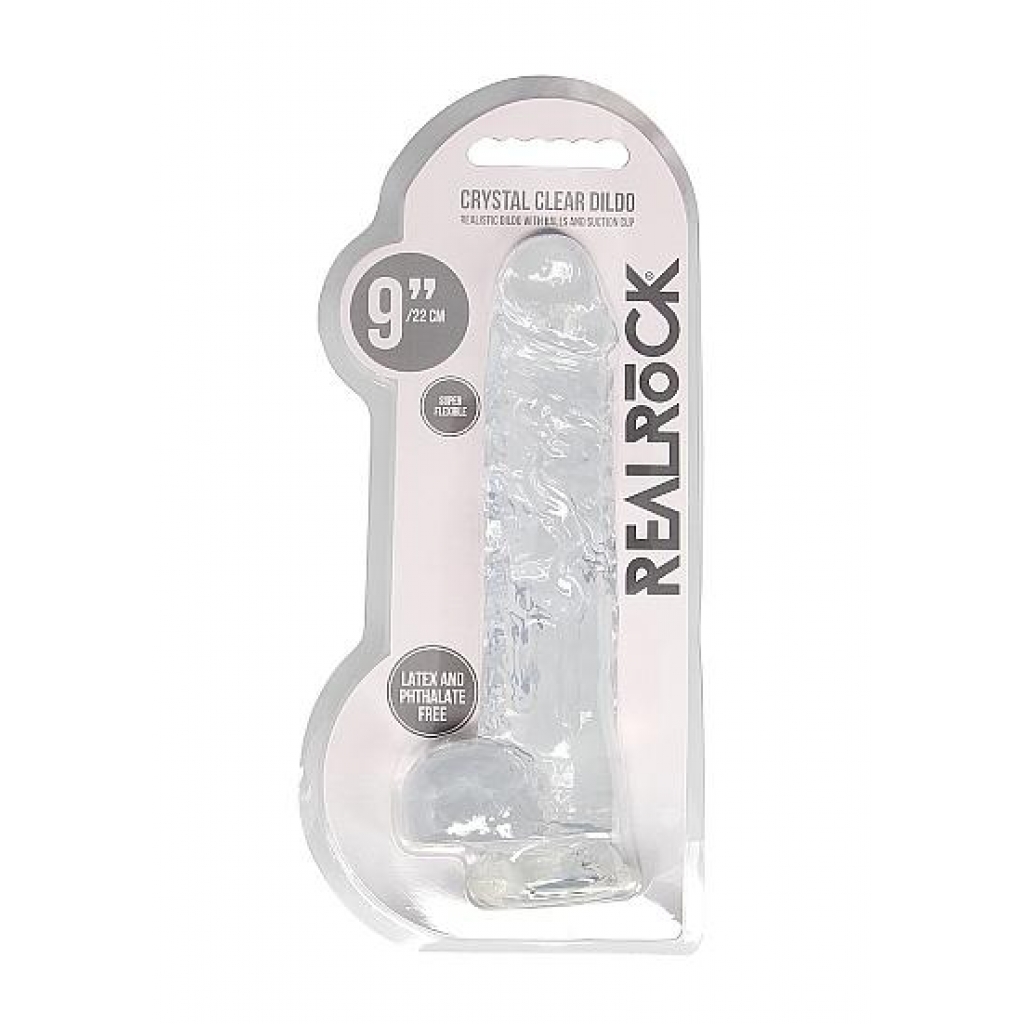 Realcock Crystal Clear 9-inch Dildo with Balls