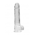 Realcock Crystal Clear 9-inch Dildo with Balls