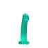 Realrock Non-Realistic Dildo with Suction Cup - 6.7in Turquoise Green