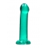 Realrock Non-Realistic Dildo with Suction Cup - 6.7in Turquoise Green