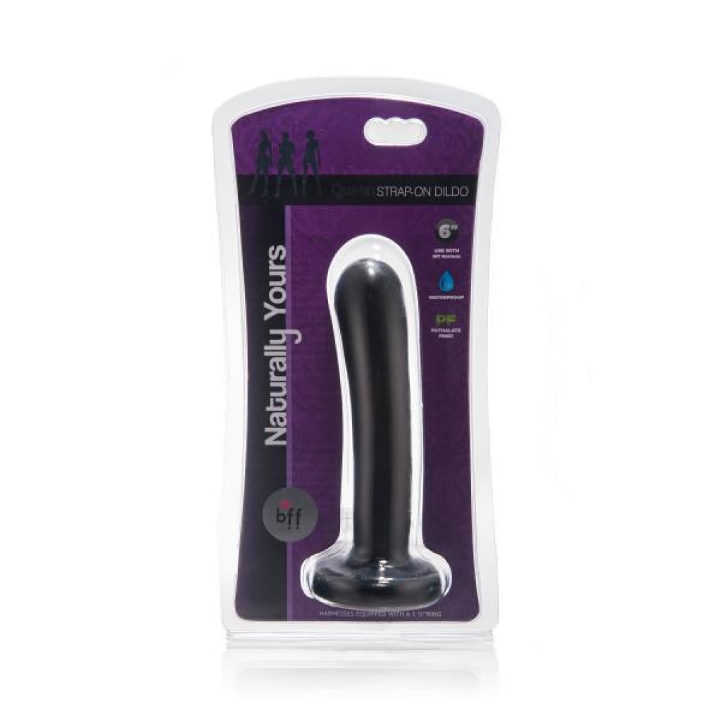 BFF Queen Strap On Dildo - Black, 6 inches