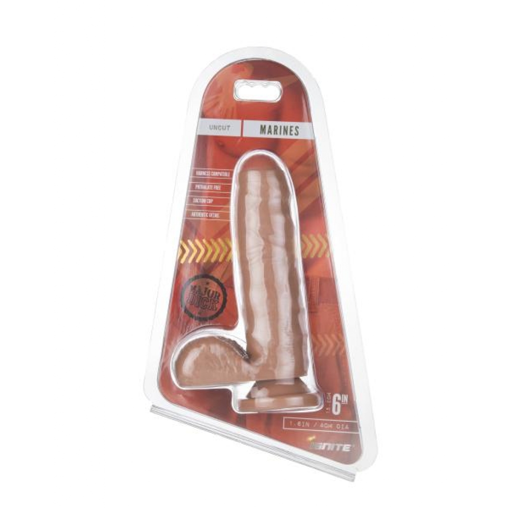 Major Dick Marines Caramel Dildo - Tan