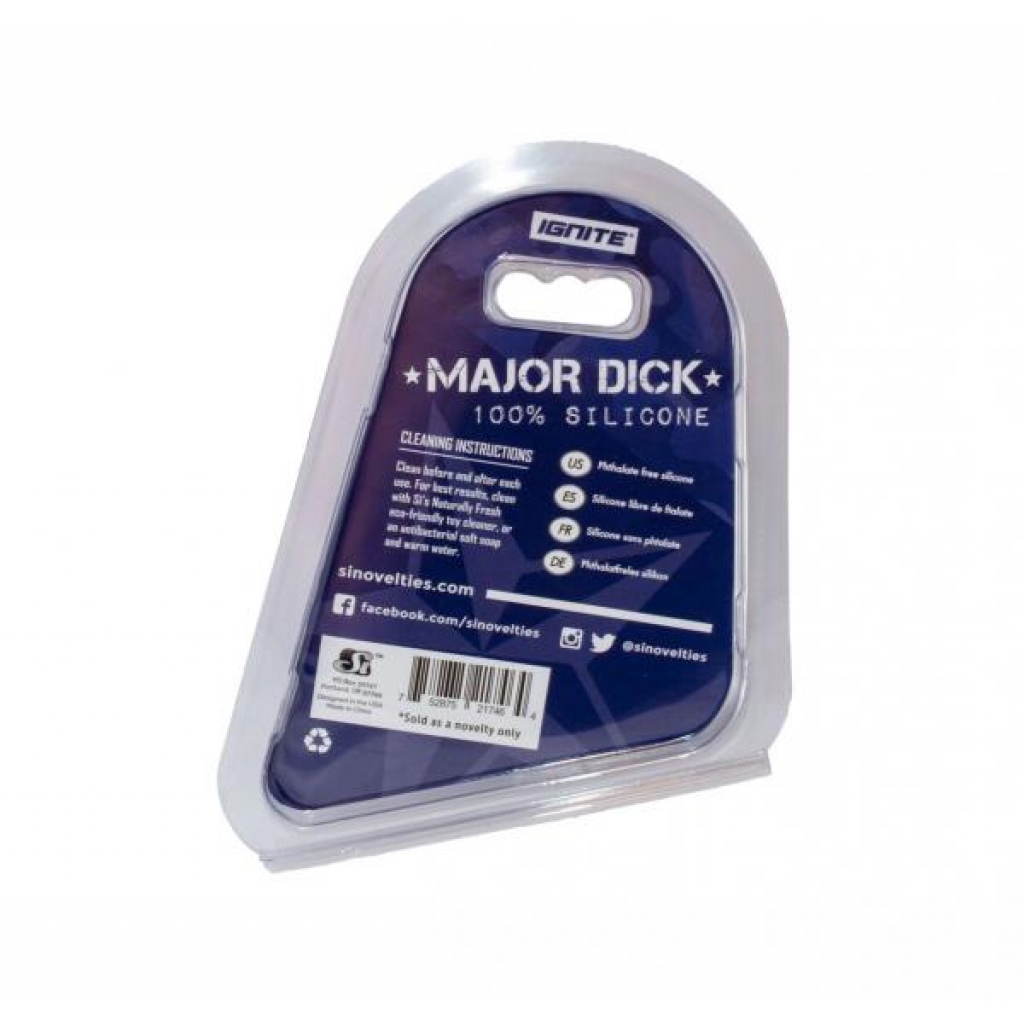 Major Dick Commando Silicone Donut Cock Ring - Blue Camo (2 inches)