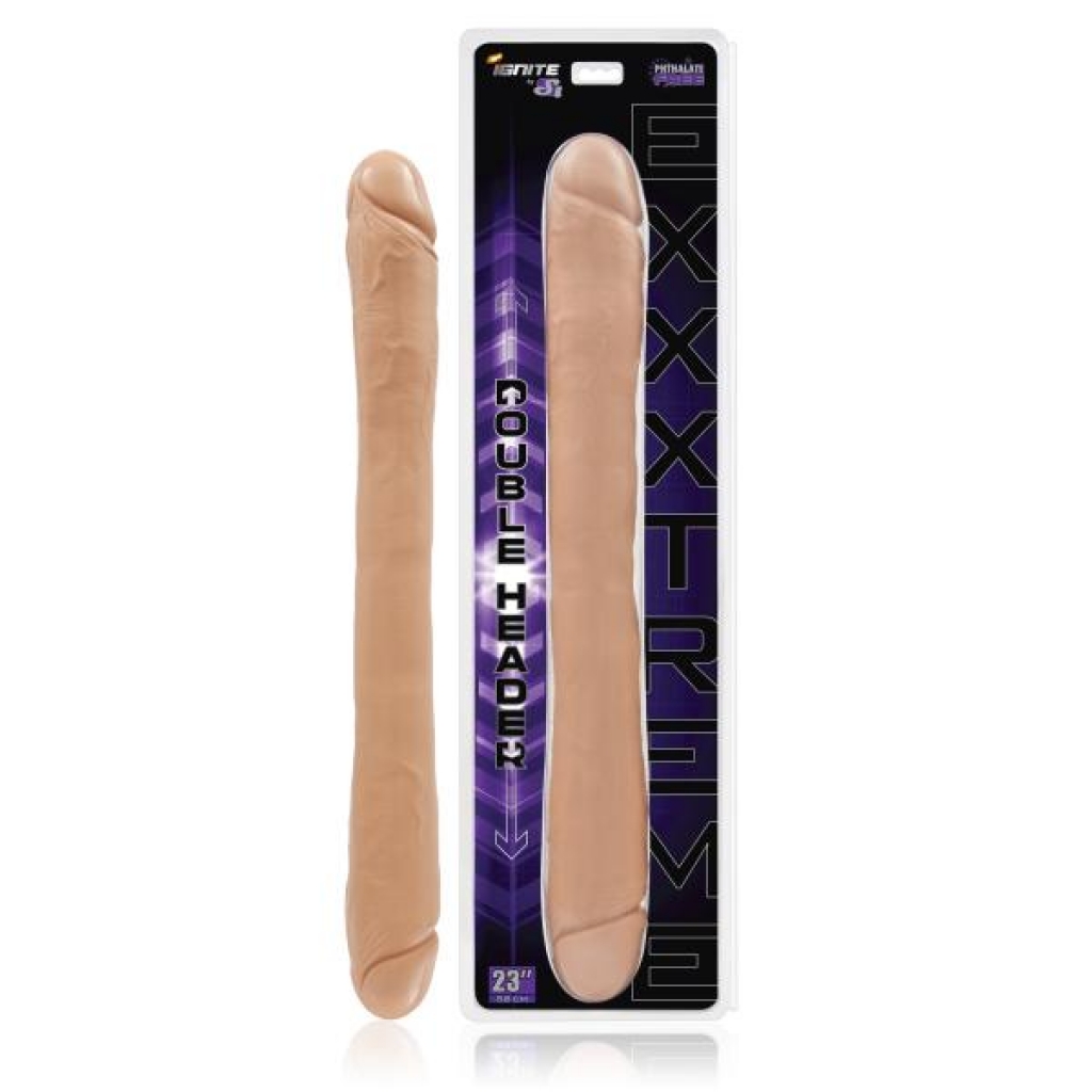 Exxxtreme Double Header Dong - 23 Inches - Beige