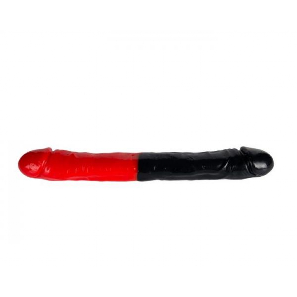 Man Magnet Exxxtreme 17 inches Double Dong - Red and Black