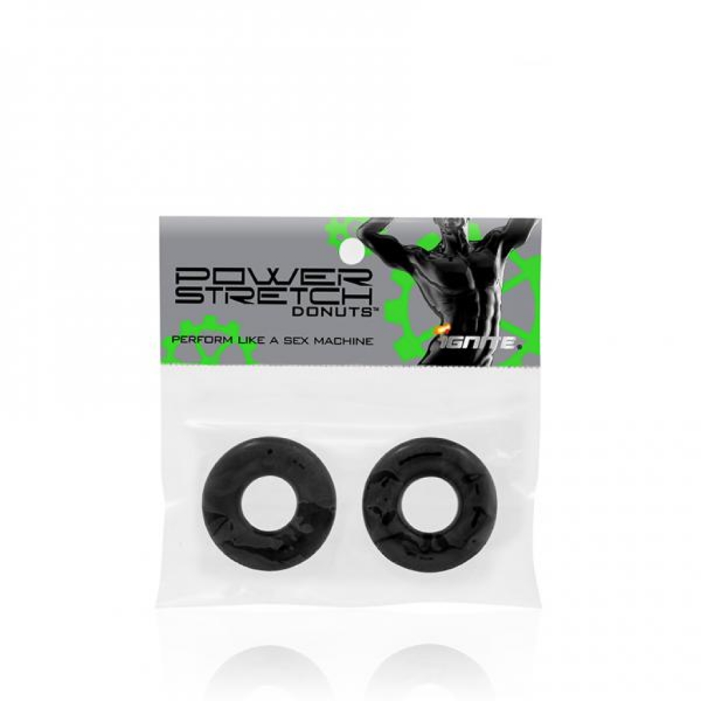 Power Stretch Donuts 2 Pack - Black Rings