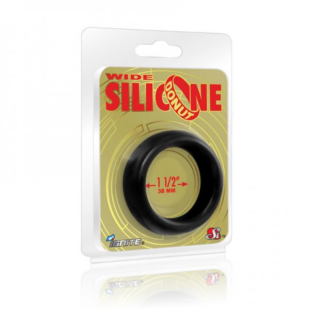 Wide Silicone Donut - Black, 1.5 Inch Prolong Ring