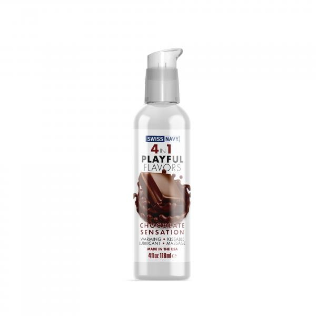 Swiss Navy 4 In 1 Playful Flavors - Chocolate Sensation 4oz