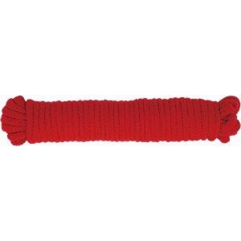 Soft Bondage Rope - 33 Feet Red