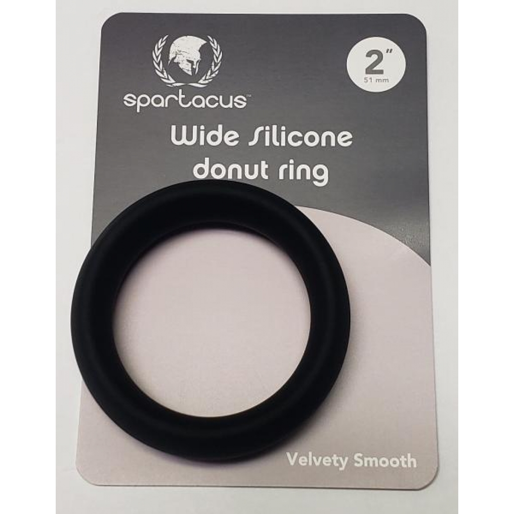 Wide Silicone Donut Ring - Black (2 Inches)