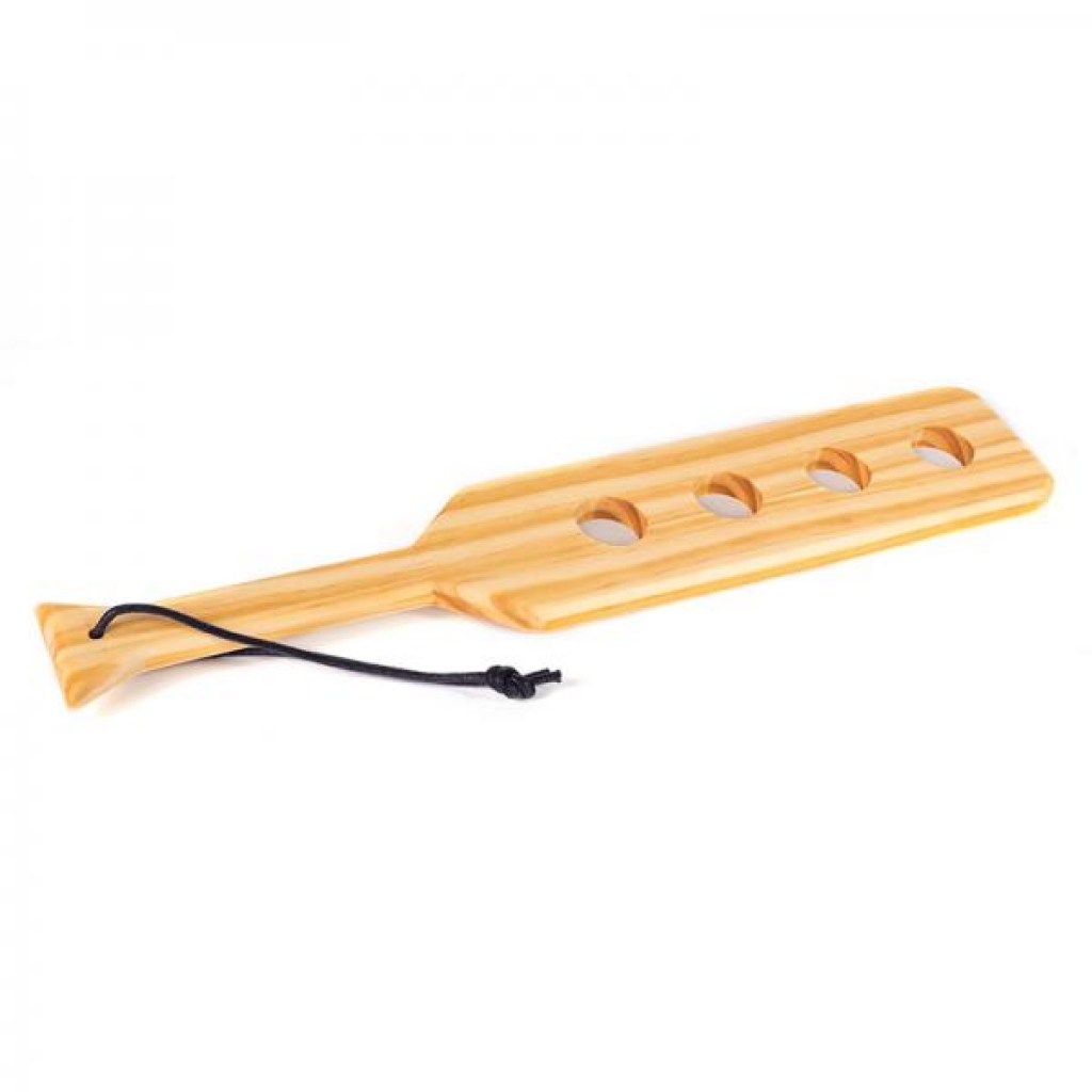 Natural Wood Paddle with 4 Airflow Holes