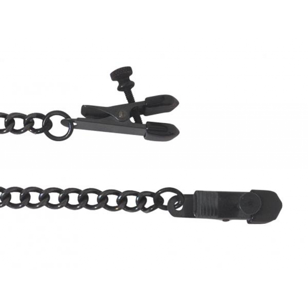 Black Adjustable Broad Tip Nipple Clamps