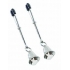 Adjustable Tweezer-Style Nipple Clamps with Bells - Silver