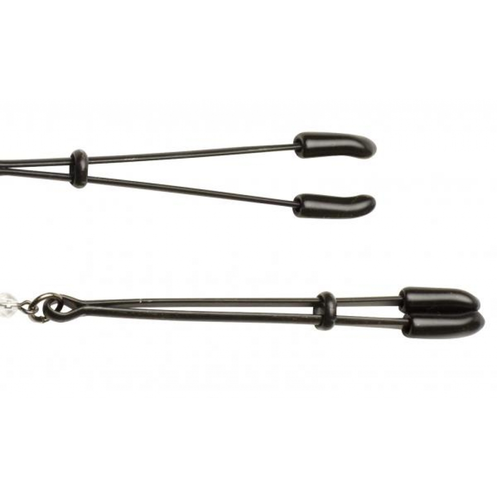 Black Beaded Nipple Clamps with Tweezer Tip