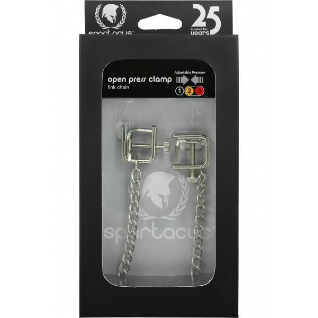 Adjustable Press Nipple Clamps with Link Chain - Silver