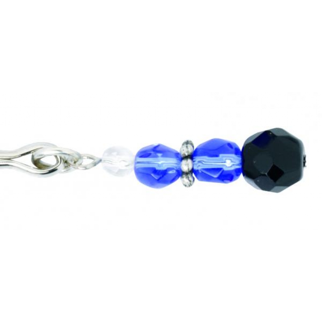 Beaded Clit Clamp With Tweezer Tip - Blue