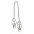 Endurance Butterfly Nipple Clamps with Jewel Chain - Silver