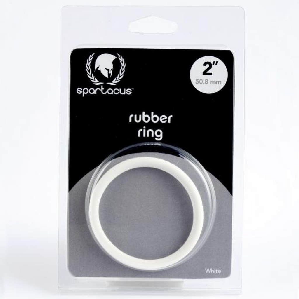 Rubber Cock Ring - 2 Inch - White