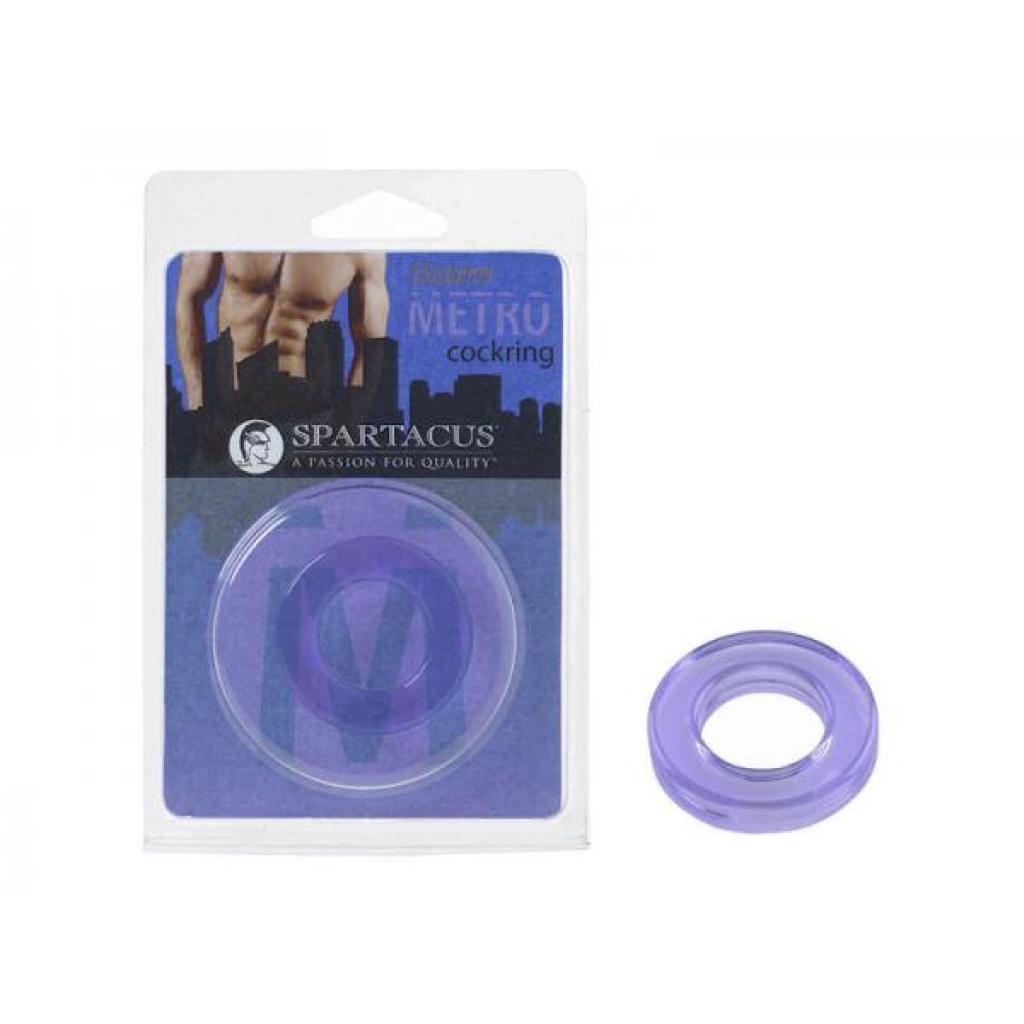 Premium Elastomer Metro Cock Ring - Purple