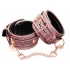 Microfiber Snake Print Wrist Restraints - Pink