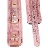 Microfiber Snake Print Wrist Restraints - Pink