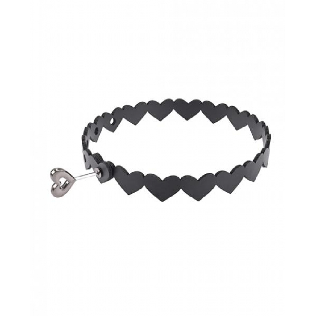 Sex & Mischief Heart Day Collar - Black