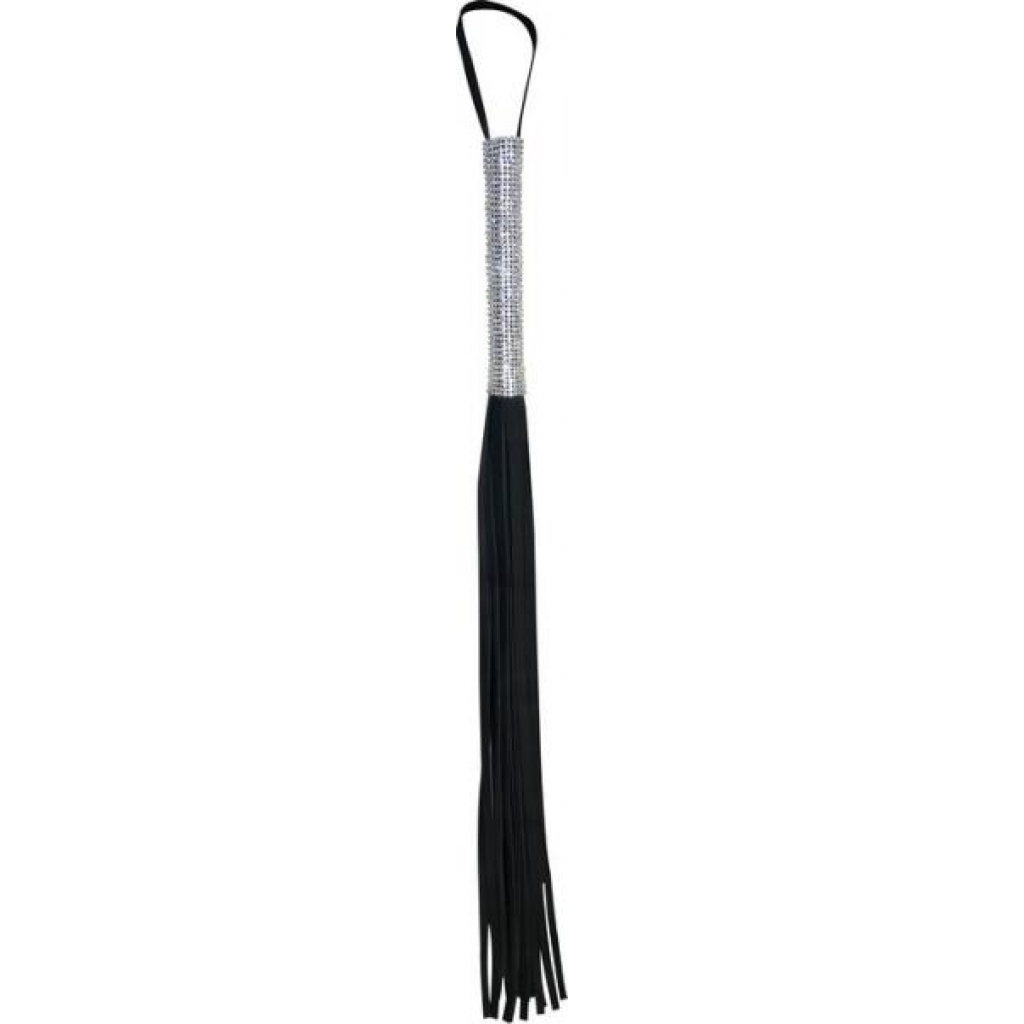 Sex and Mischief Sparkle Flogger - Black Silver