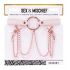 Peaches N Creame Collar W/ Nipple Clamps - Gold